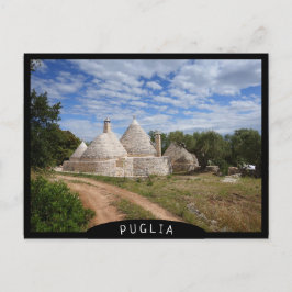 Cartão Postal Casas de Trulli na Apúlia/Apúlia