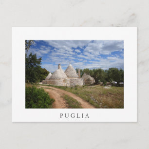 Cartão Postal Casas de Trulli na Apúlia/Apúlia