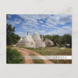 Cartão Postal Casas de Trulli na Apúlia/Apúlia