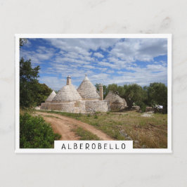 Cartão Postal Casas de Trulli na Apúlia/Apúlia