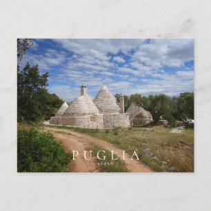 Cartão Postal Casas de Trulli na Apúlia, Itália