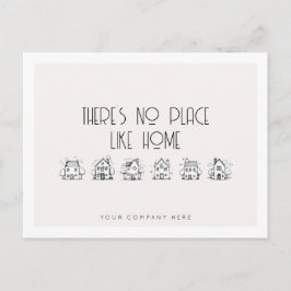 Cartão Postal Casas Desenhadas à Mão Agricultura de Imóveis