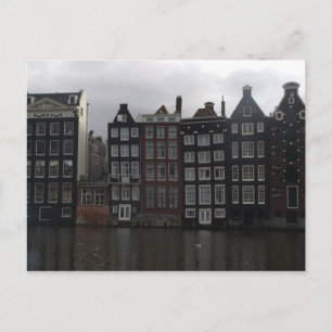 Cartão Postal Casas do Canal em Amsterdã