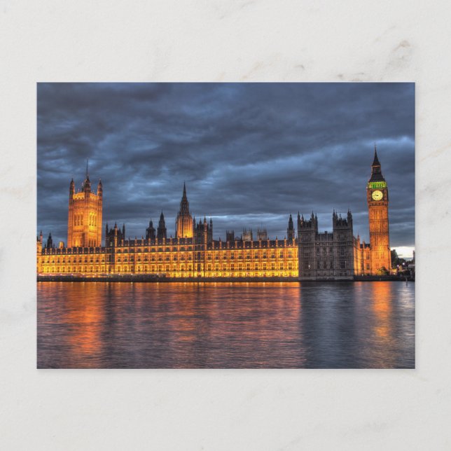 Cartão Postal Casas do Parlamento/Big Ben, Londres, Reino Unido (Frente)