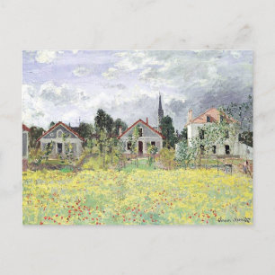 Cartão Postal Casas em Argenteuil Claude Monet