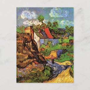 Cartão Postal Casas em Auvers por Vincent van Gogh