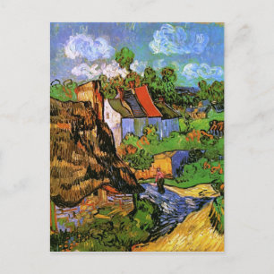 Cartão Postal Casas em Auvers Van Gogh Arte Fina