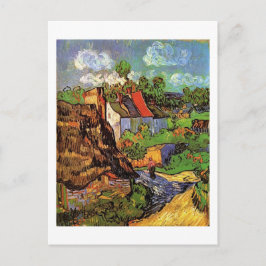Cartão Postal Casas em Auvers, Vincent van Gogh. Aldeia