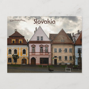 Cartão Postal Casas em Bardejov Eslováquia