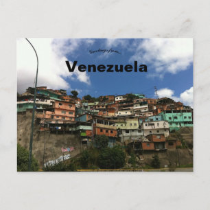 Cartão Postal Casas em Colina em Caracas Venezuela