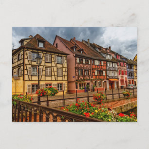 Cartão Postal Casas em Colmar, Alsácia, França