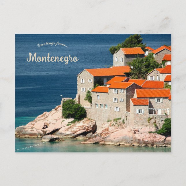 Cartão Postal Casas em Montenegro (Frente)