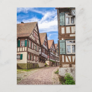 Cartão Postal Casas meio-temporizadas em Schiltach, Alemanha, Fo