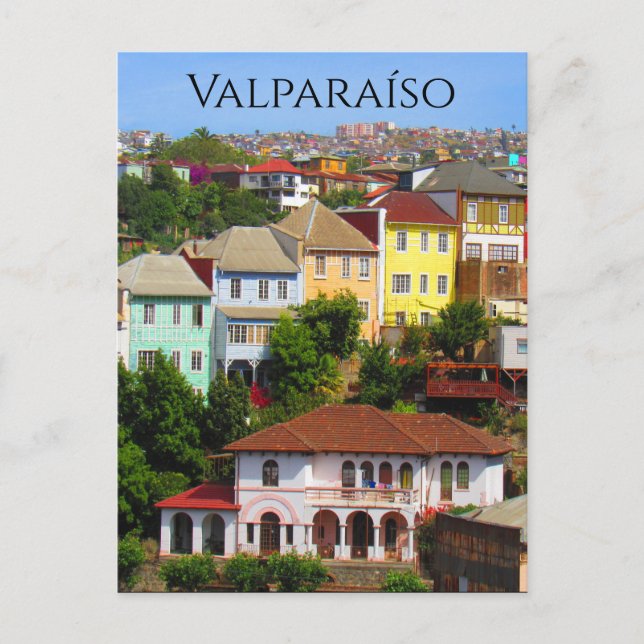 Cartão Postal casas valparaíso (Frente)