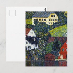Cartão Postal Casas Vintage de Gustav Klimt Unterach Attersee Ar