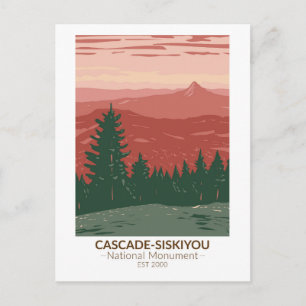 Cartão Postal Cascade Siskiyou National Monument Oregon Vintage