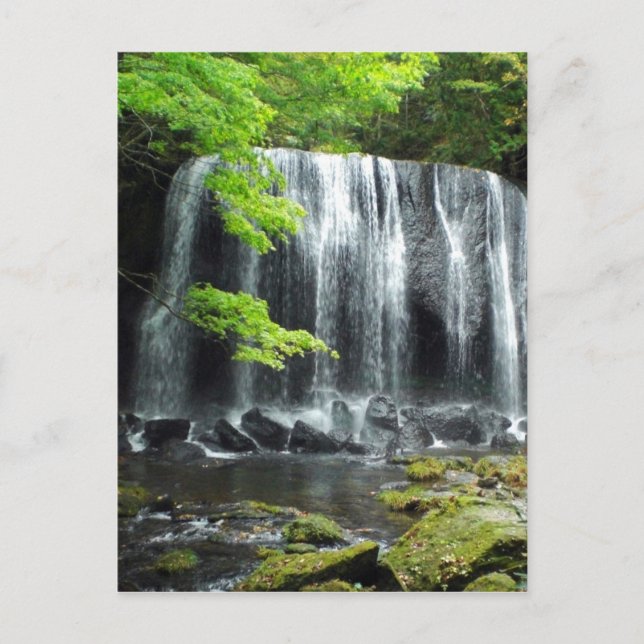 Cartão Postal Cascata em Aizu (Frente)