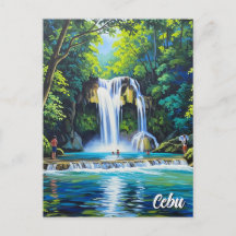 Cascata em Cebu Filipinas Vintage