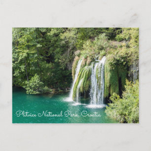 Cartão Postal Cascatas no Parque Nacional de Plitvice - Croácia