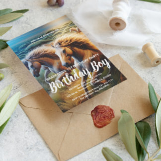 Cartão Postal Cascos Trovejantes: Um Rebanho de Cavalos em Movim