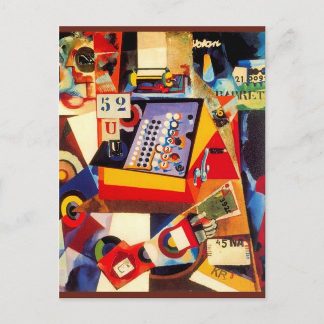 Cartão Postal Cash Register por Amadeo de Souza-Cardoso, (Frente)