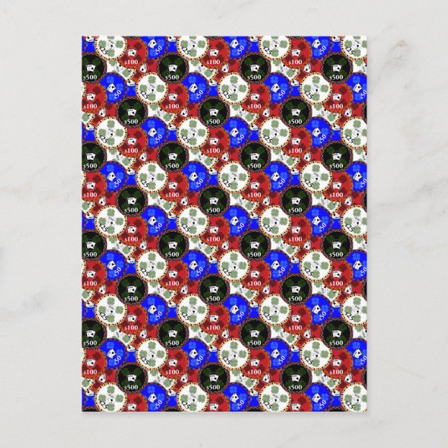 Cartão Postal Casino Chips (Frente)