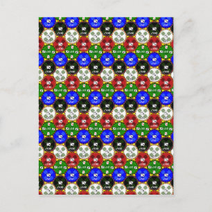 Cartão Postal Casino Chips