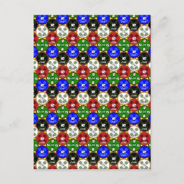 Cartão Postal Casino Chips (Frente)