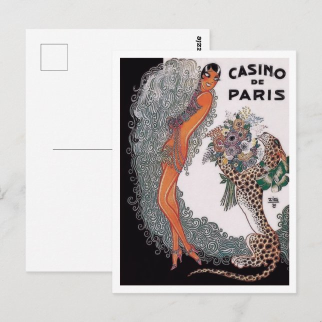 Cartão Postal Casino de Paris - Josephine Baker (1930) (Frente/Verso)