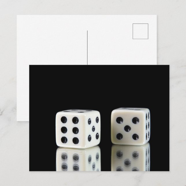 Cartão Postal Casino dice (Frente/Verso)