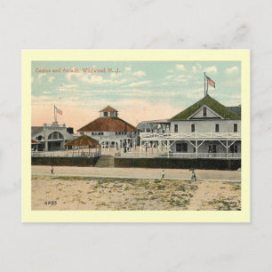 Cartão Postal Casino e Arcade, Wildwood, New Jersey Vintage