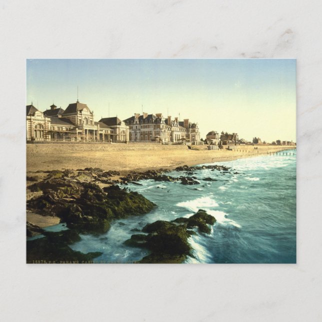 Cartão Postal Casino e Grand Hotel, Parame, França (Frente)