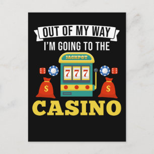 Cartão Postal Casino Gambling Engraçado Poker Lover