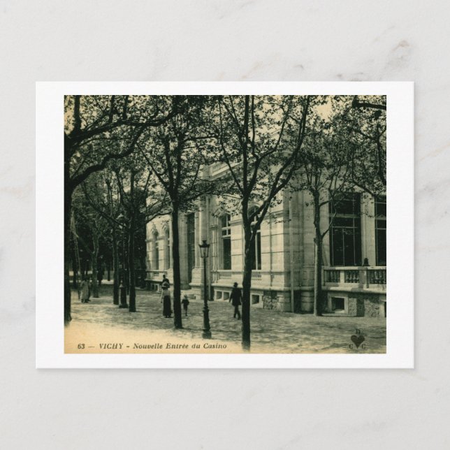 Cartão Postal Casino, Vichy France Vintage (Frente)