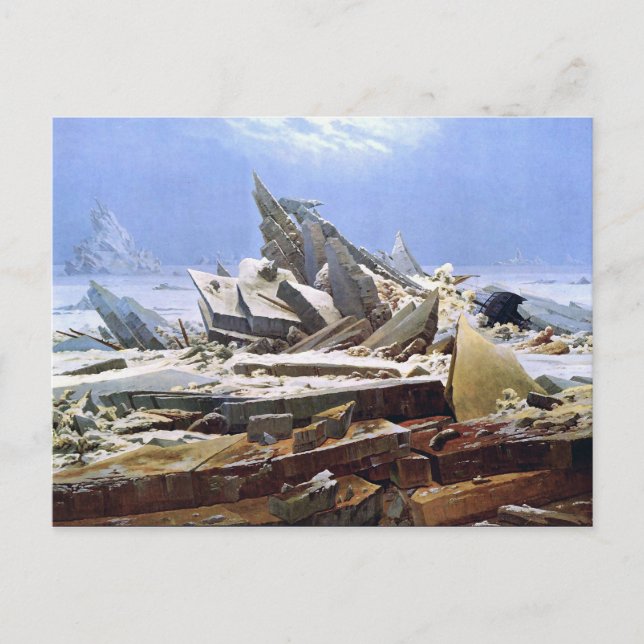 Cartão Postal CASPAR DAVID FRIEDRICH - O mar de gelo 1824 (Frente)