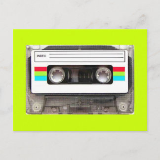 Cartão Postal cassete de banda magnética 80s