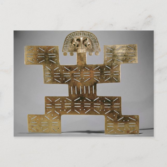 Cartão Postal Cast Tumbaga pectoral de Huaca del Dragon (Frente)