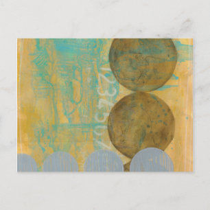 Cartão Postal Castanho Escuro e Círculos de Cinza com Números