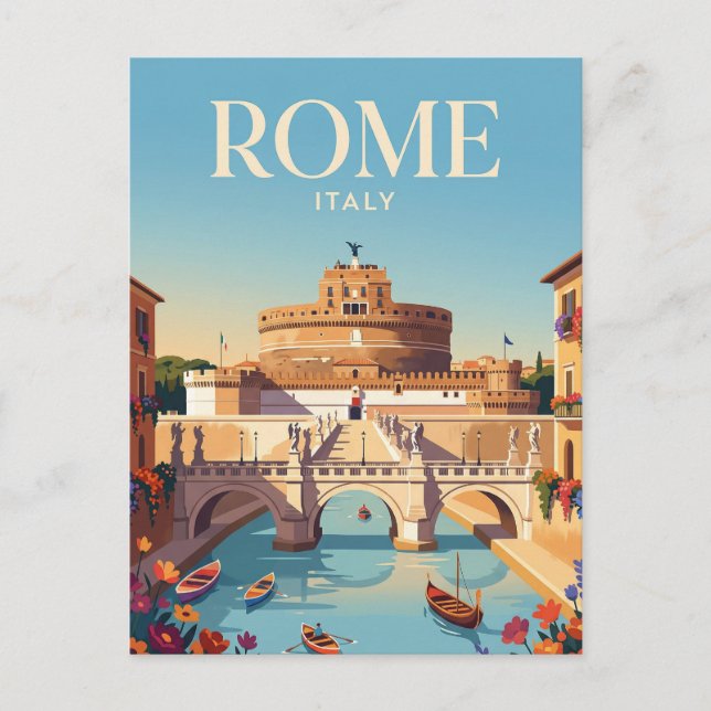 Cartão Postal Castel Sant'Angelo Itália (Frente)