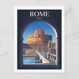 Cartão Postal Castel Sant'Angelo Roma Itália