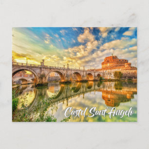 Cartão Postal Castel Sant'Angelo, Roma, Itália