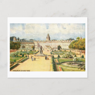Cartão Postal Castelo antigo em Karlsruhe, Alemanha