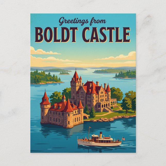 Cartão Postal Castelo Boldt EUA (Frente)