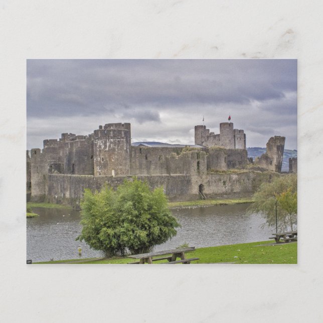 Cartão Postal Castelo Caerphilly (Frente)