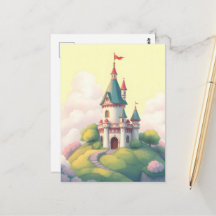 Castelo caprichoso com jardim verde