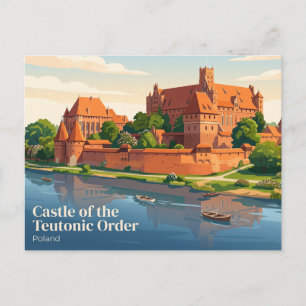 Cartão Postal Castelo da Ordem Teutônica, Malbork, Polônia