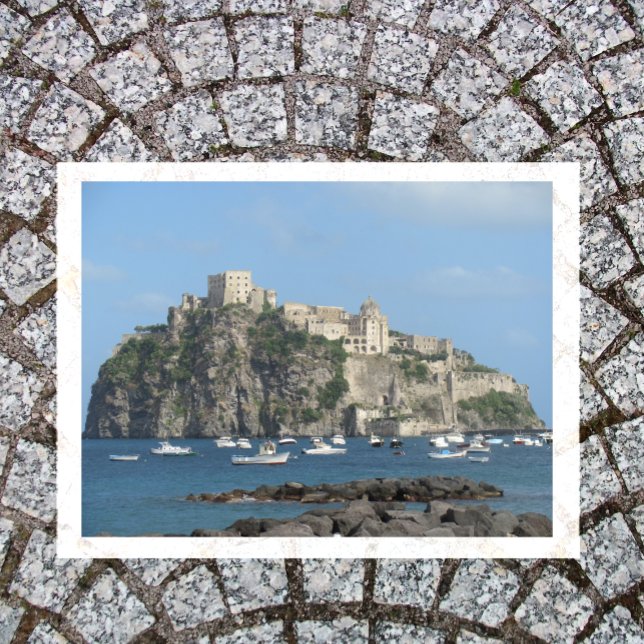 Cartão Postal Castelo de Aragonese, Ischia, Itália (Criador carregado)