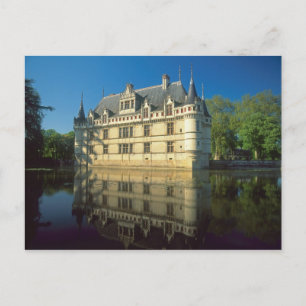 Cartão Postal Castelo de Azay-le-Rideau, Indre-et-Loire,