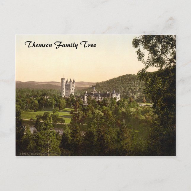 Cartão Postal Castelo de Balmoral, Royal Deeside, Escócia (Frente)