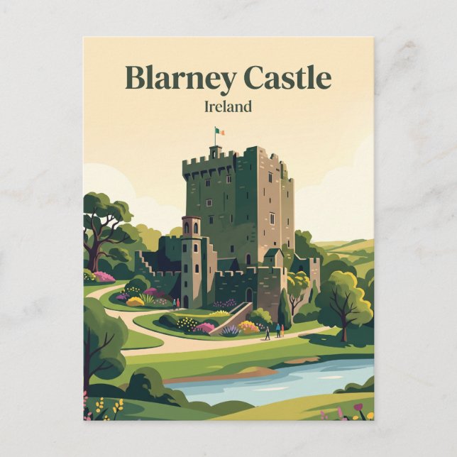 Cartão Postal Castelo de Blarney Irlanda (Frente)